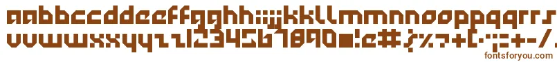 Czcionka Technotot – brązowe czcionki na białym tle
