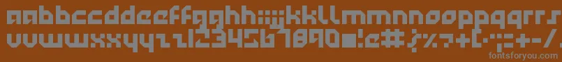 Шрифт Technotot – серые шрифты на коричневом фоне