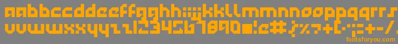 Technotot Font – Orange Fonts on Gray Background