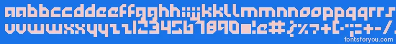 Шрифт Technotot – розовые шрифты на синем фоне