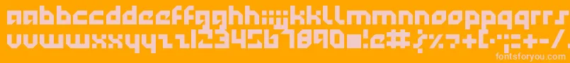 フォントTechnotot – オレンジの背景にピンクのフォント