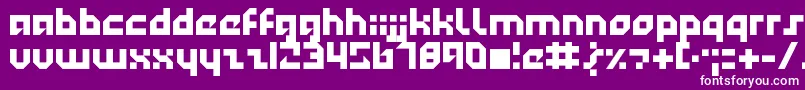 Technotot Font – White Fonts on Purple Background