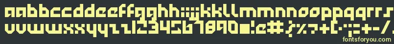 Technotot Font – Yellow Fonts on Black Background
