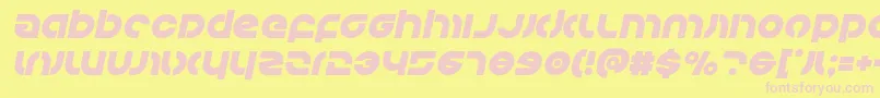 Więcej informacji o czcionce Kovacsital Czcionka Kovacsital – różowe czcionki na żółtym tle
