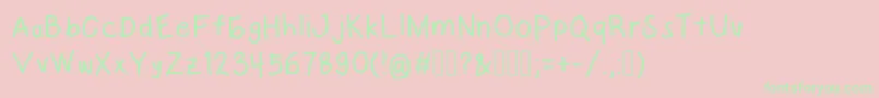 CrispyInside Font – Green Fonts on Pink Background