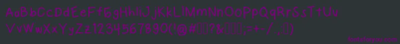 Czcionka CrispyInside – fioletowe czcionki na czarnym tle