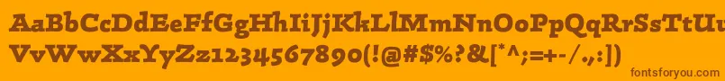 LinotypeConradExtrabold Font – Brown Fonts on Orange Background