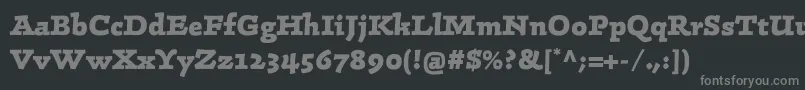 LinotypeConradExtrabold Font – Gray Fonts on Black Background