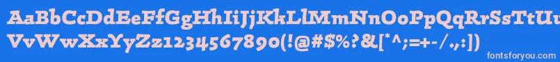 LinotypeConradExtrabold Font – Pink Fonts on Blue Background