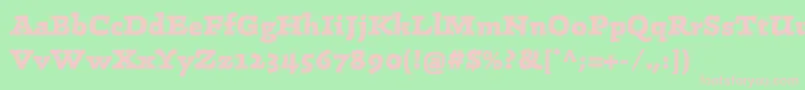 LinotypeConradExtrabold Font – Pink Fonts on Green Background