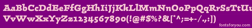 LinotypeConradExtrabold Font – Pink Fonts on Purple Background