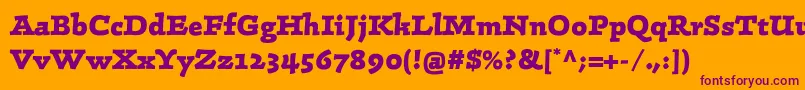 LinotypeConradExtrabold Font – Purple Fonts on Orange Background