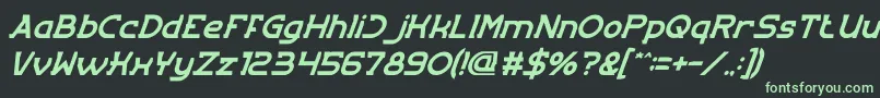 Шрифт EntranceItalic – зелёные шрифты на чёрном фоне