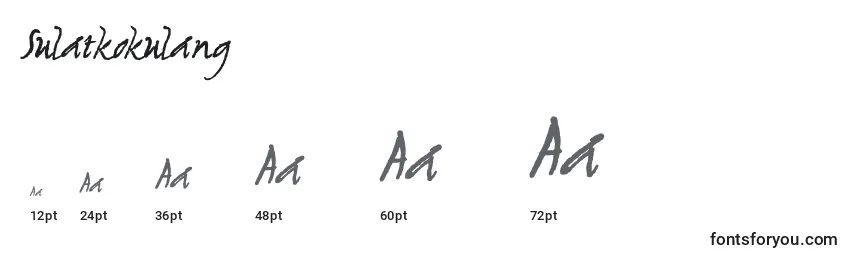 Размеры шрифта Sulatkokulang