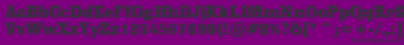 SchadowBlackBt Font – Black Fonts on Purple Background