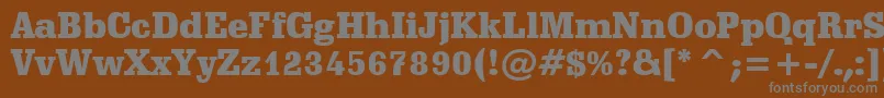 Шрифт SchadowBlackBt – серые шрифты на коричневом фоне