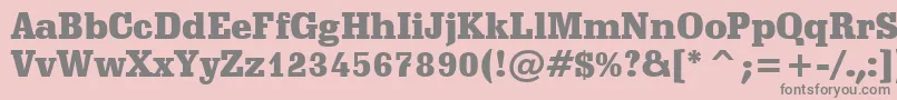 SchadowBlackBt Font – Gray Fonts on Pink Background