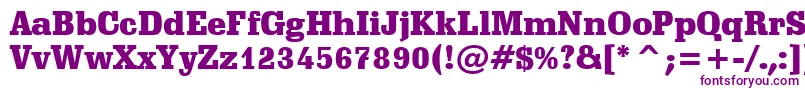 SchadowBlackBt Font – Purple Fonts on White Background