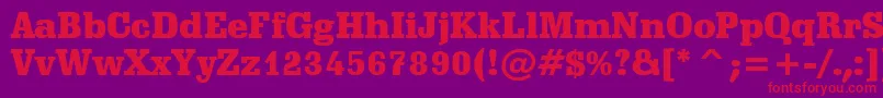 SchadowBlackBt Font – Red Fonts on Purple Background