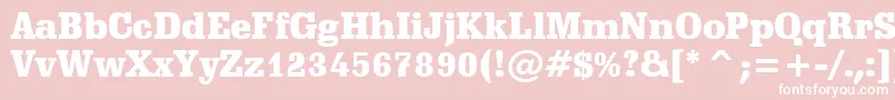 SchadowBlackBt Font – White Fonts on Pink Background