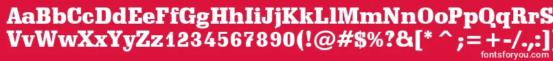 フォントSchadowBlackBt – 赤い背景に白い文字