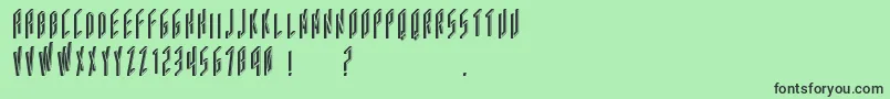 フォントAcframed – 緑の背景に黒い文字