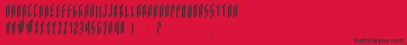 Acframed Font – Black Fonts on Red Background