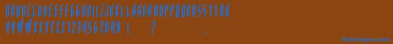 Acframed Font – Blue Fonts on Brown Background
