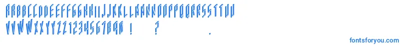 Acframed Font – Blue Fonts on White Background