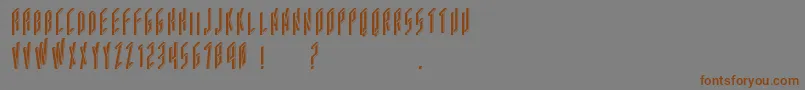 Acframed-Schriftart – Braune Schriften auf grauem Hintergrund