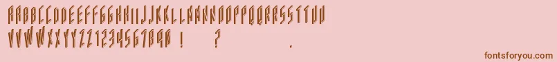 Acframed Font – Brown Fonts on Pink Background