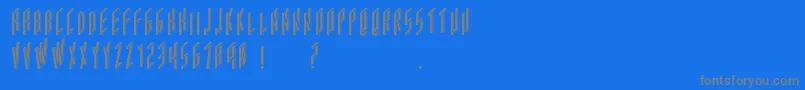 Acframed Font – Gray Fonts on Blue Background