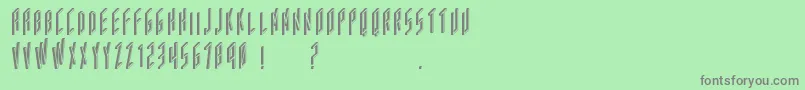 Acframed Font – Gray Fonts on Green Background