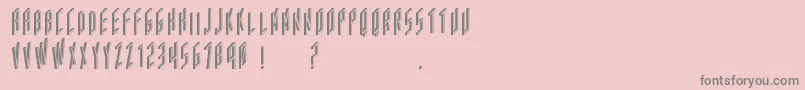 Acframed-Schriftart – Graue Schriften auf rosa Hintergrund