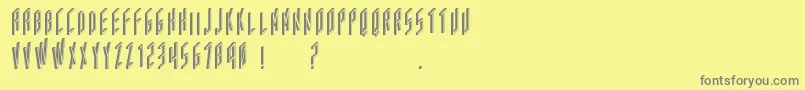 Acframed Font – Gray Fonts on Yellow Background