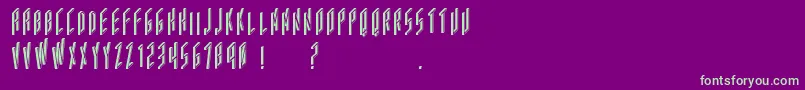 Acframed Font – Green Fonts on Purple Background