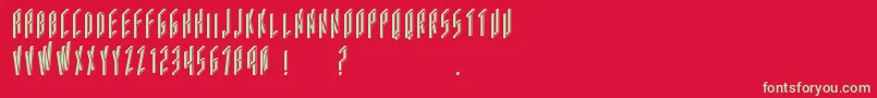 Acframed Font – Green Fonts on Red Background