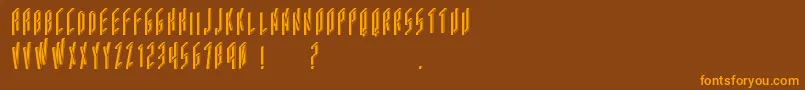 Acframed Font – Orange Fonts on Brown Background