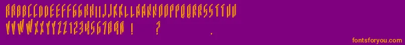Acframed Font – Orange Fonts on Purple Background
