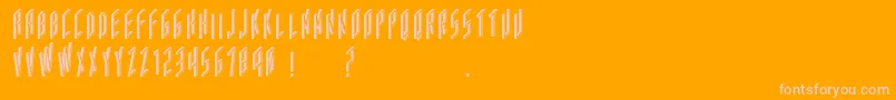 Acframed-Schriftart – Rosa Schriften auf orangefarbenem Hintergrund