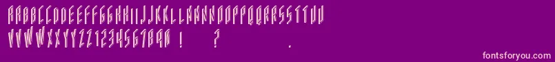 Acframed Font – Pink Fonts on Purple Background