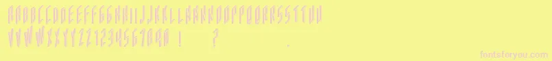 Acframed Font – Pink Fonts on Yellow Background