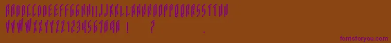 Acframed Font – Purple Fonts on Brown Background