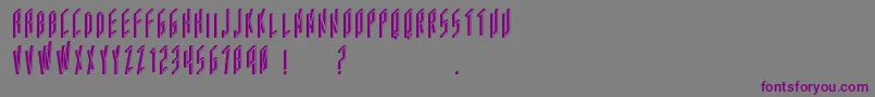 Acframed Font – Purple Fonts on Gray Background