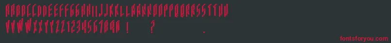 Acframed Font – Red Fonts on Black Background