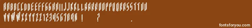Acframed Font – White Fonts on Brown Background