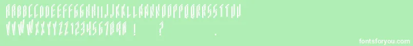 Acframed Font – White Fonts on Green Background
