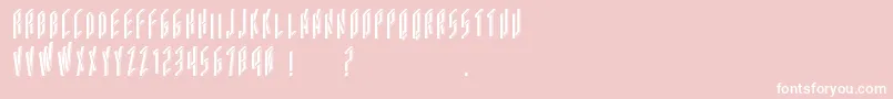 Czcionka Acframed – białe czcionki na różowym tle