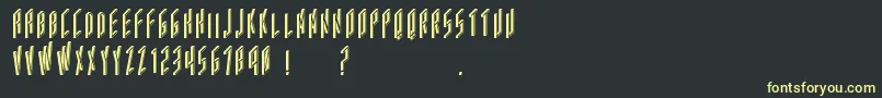 Acframed Font – Yellow Fonts on Black Background