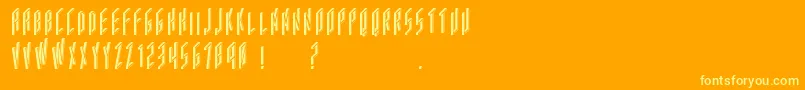 Acframed Font – Yellow Fonts on Orange Background